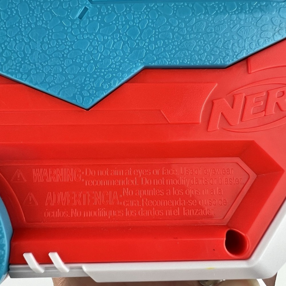 Nerf‎ DinoSquad Tricera-Blast Dart Blaster Dinosaur Toy Gun Blue Red 2020 Hasbro - Picture 5 of 9